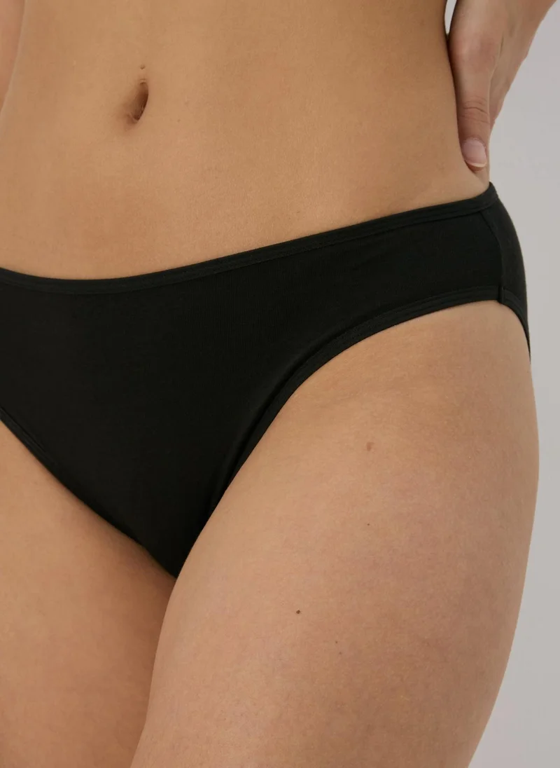 Matalan 4 Pack Black High Leg Knickers