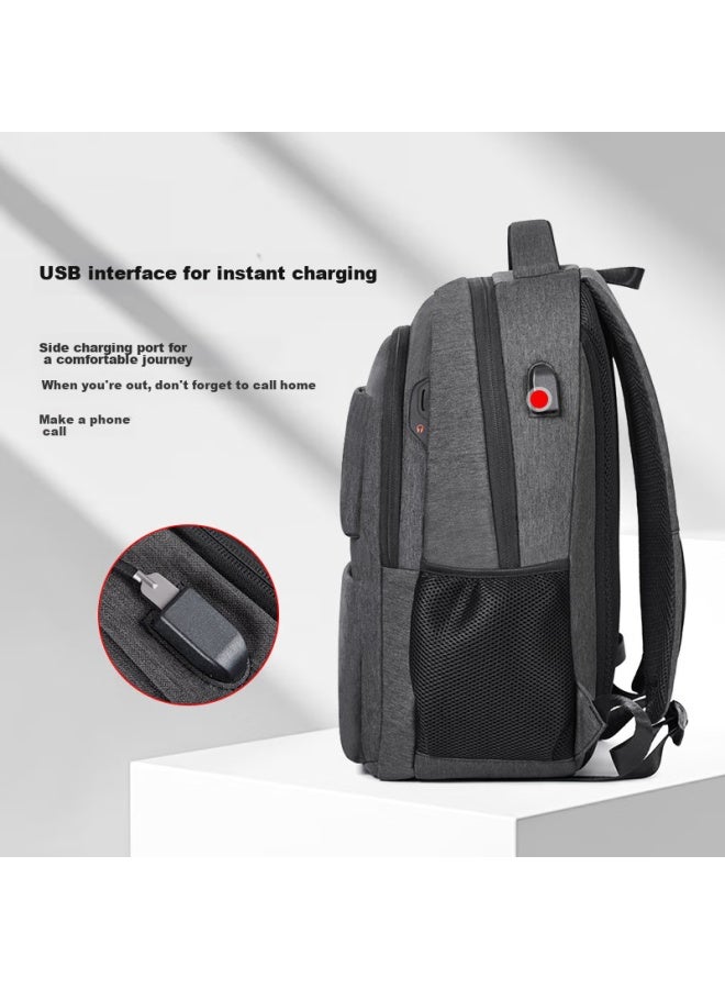 Bostanten Bosidandun Men's Backpack, High School And College Student Bookbag, Trendy Business Travel Backpack, Large Capacity 17.3-inch Laptop Bag - Image 2
