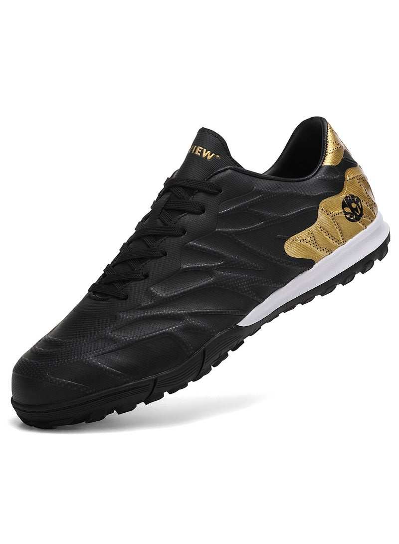 Sky View Men's And Women's Soccer Shoes Football Cleats Outdoor  Lace-Up Non-Slip Spikes IC/IN Boots Wide Training Sneaker  - Image 1