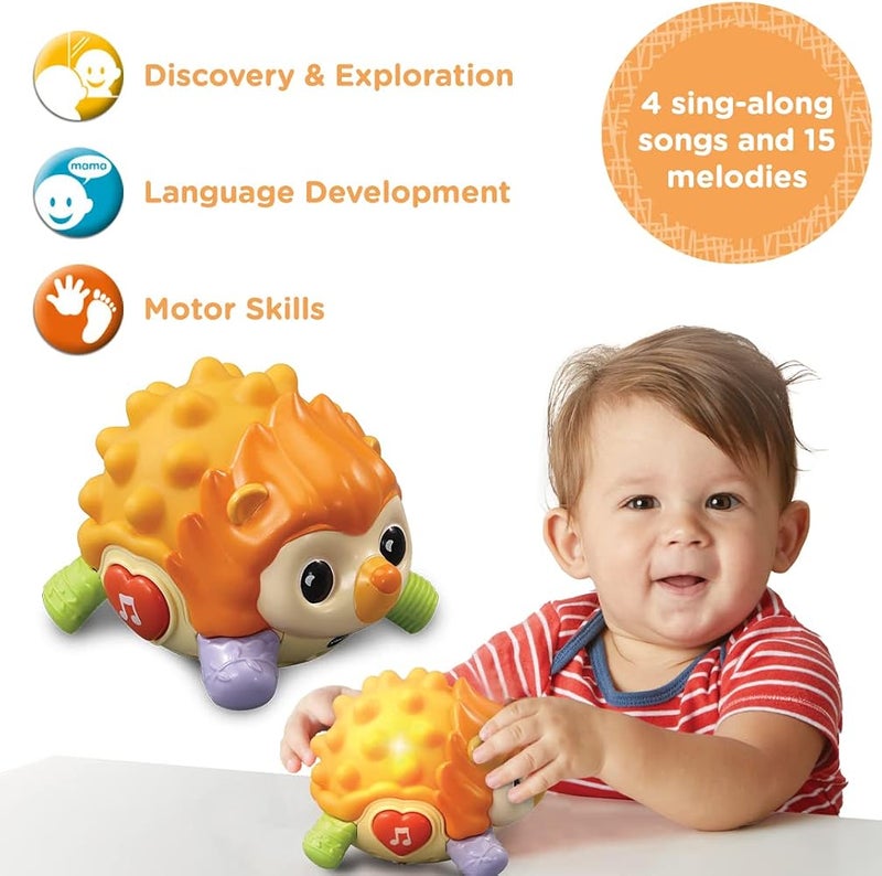 VTech - Easy Squeezy Hedgehog Baby, Interactive & Developmental Toy with Sounds and Music For Boys & Girls, Suitable for Ages 3 Months+ - Image 4
