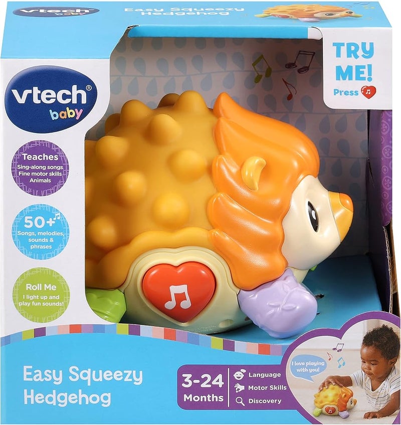 VTech - Easy Squeezy Hedgehog Baby, Interactive & Developmental Toy with Sounds and Music For Boys & Girls, Suitable for Ages 3 Months+ - Image 5