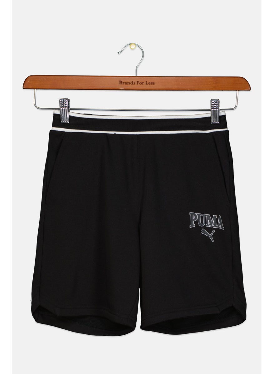 PUMA Kids Boy Sportswear Fit Brand Logo Outdoor Short, Black  - Image 1