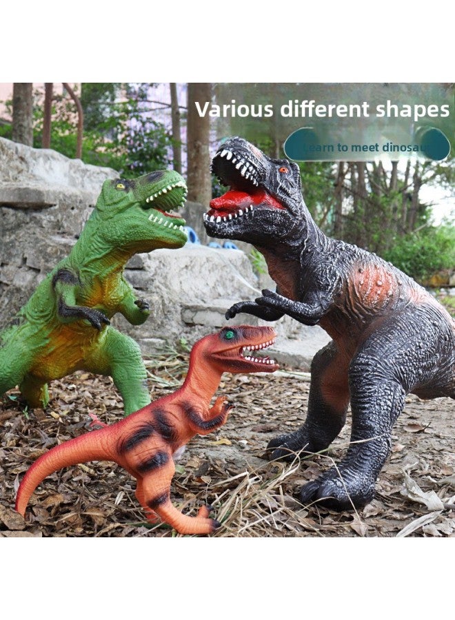Large Soft Plastic Dinosaur Toy Electric Sound Children's Simulation Plastic Vinyl Tyrannosaurus Rex Animal Model Manufacturers Wholesale-Color:Red Single-headed Dragon 50cm-[Ordinary Edition] Dinosaur Calls - Image 4