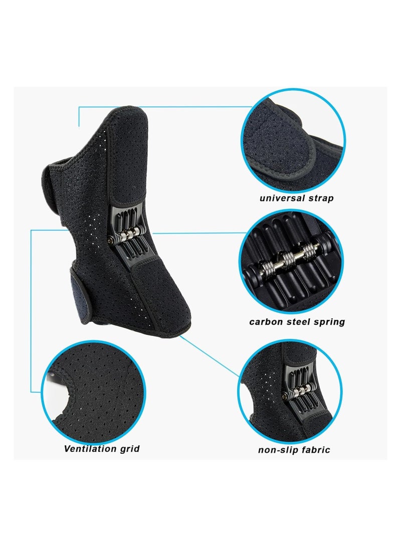 عام دعامات دعم المفاصل للركبة المحدثة، عبوة من 2 دعامات ركبة للرجال والنساء، مثبتات ركب نابضية قوية مع خاصية الارتداد غير القابل للانزلاق لتخفيف ألم الركبة، تمزق الغضروف، والتمارين الرياضية - Image 2