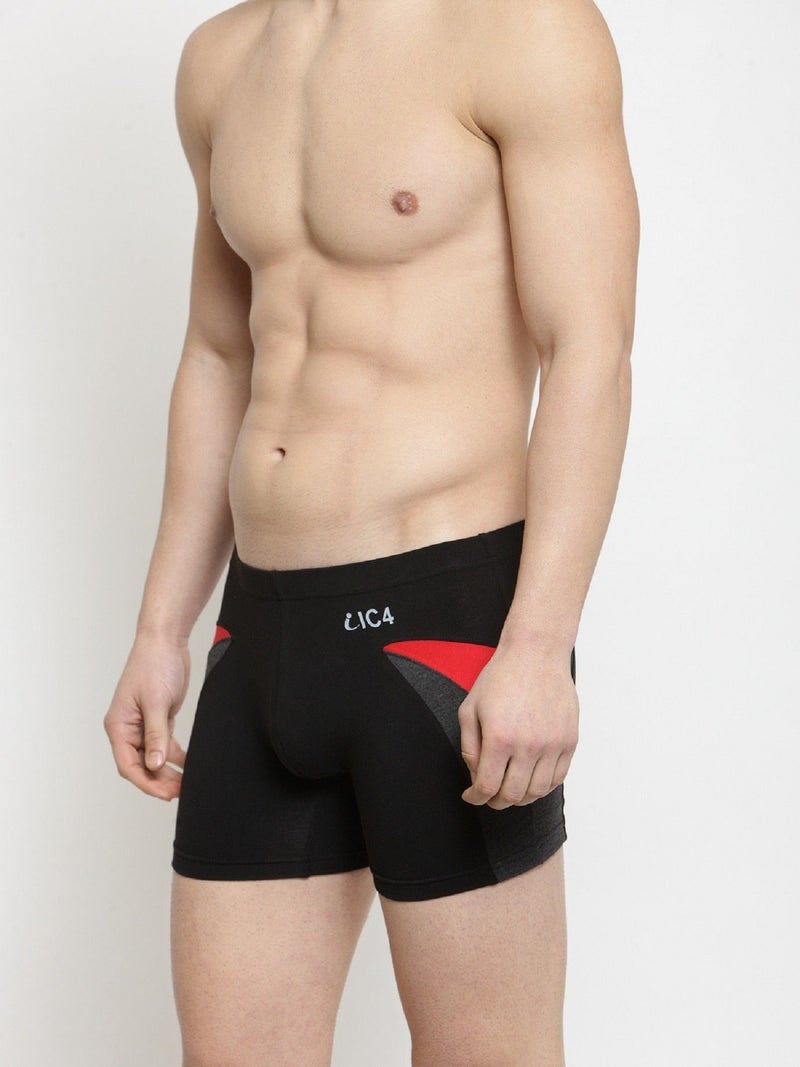 IC4 Store شورت مصمم للرجال باللونين الأسود والأحمر - Image 2