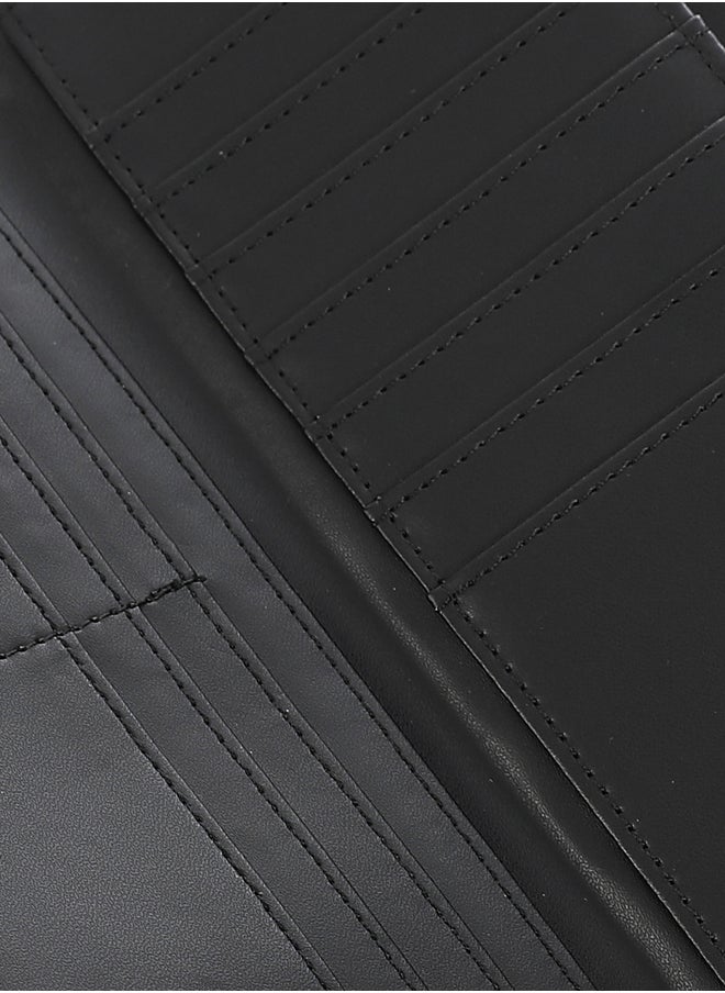 DejaVu - Multi Pockets Studded Black Wallet - Image 1