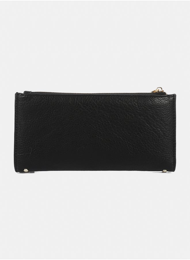 DejaVu - Multi Pockets Studded Black Wallet - Image 1