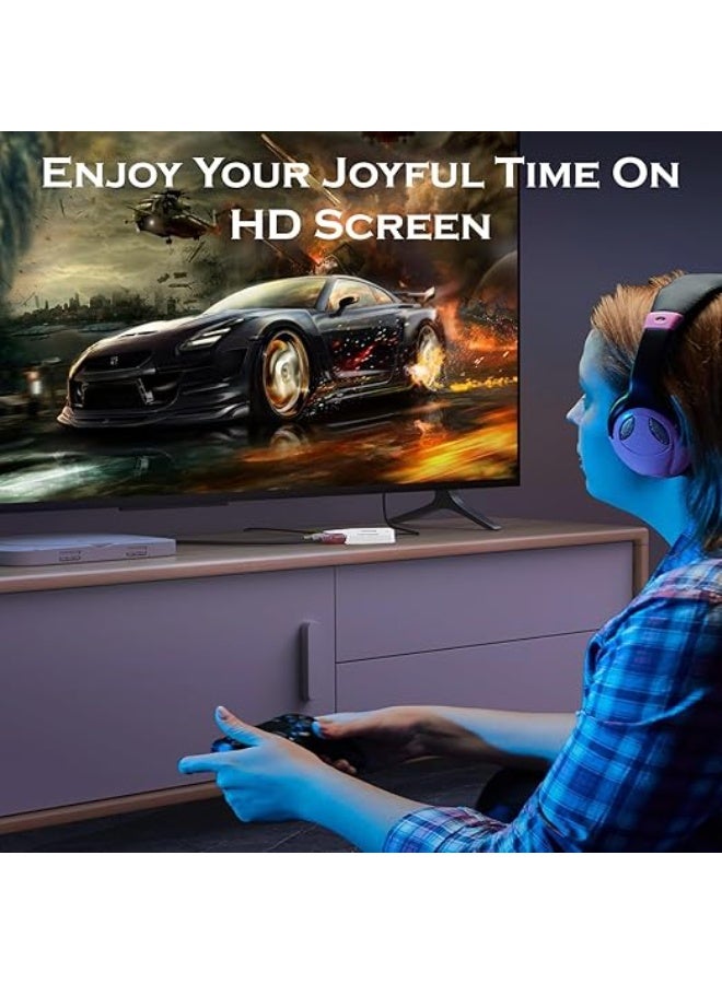 محول RCA إلى HDMI – محول AV إلى HDMI بدقة 1080p مع كابل طاقة USB، يدعم بلايستيشن وDVD وأجهزة العرض (أبيض)  - Image 2