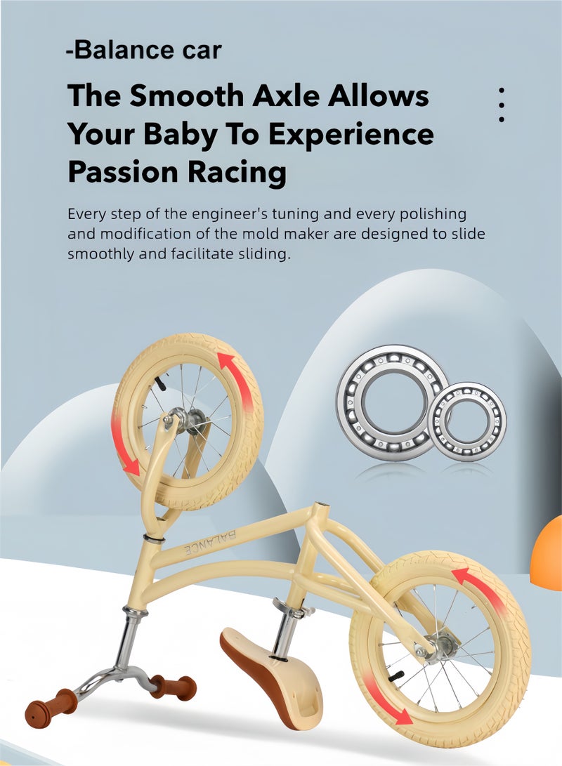 Kids Balance Bike for 2-6 Years Old  Lightweight High-Carbon Steel Frame 360° Rotating Handlebar Adjustable Seat Smooth Bearings – Toddler Ride-On Toy for Boys and Girls  - Image 5