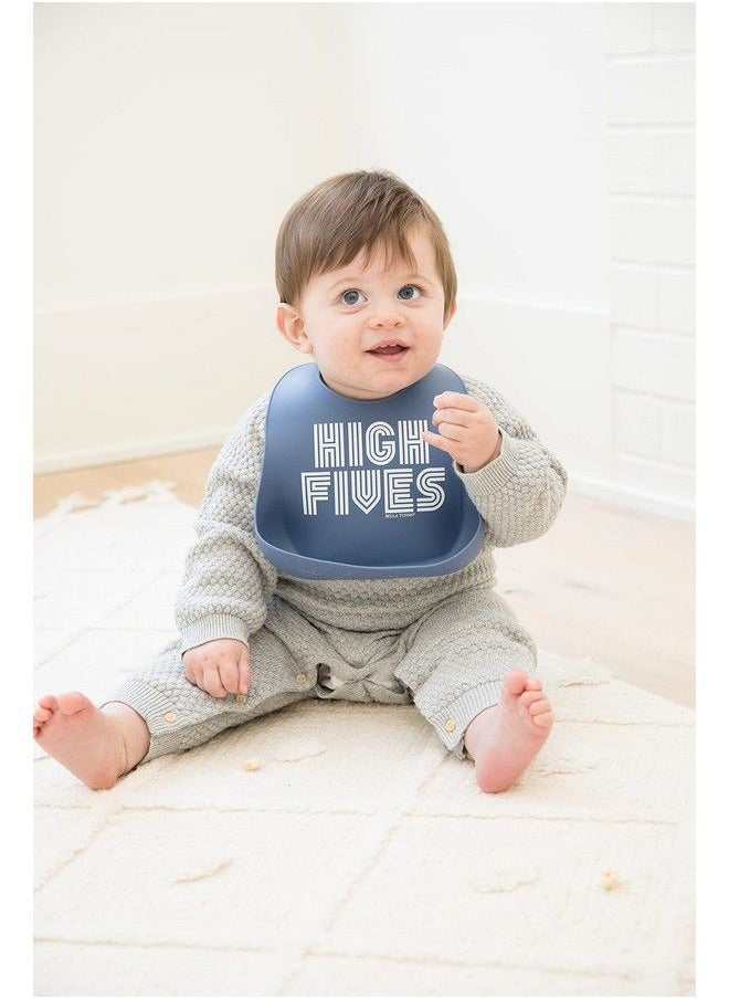 Bella Tunno Wonder Bib Adjustable Silicone Baby Bibs For Girls & Boys Durable And Waterproof Bpa Free Silicone High Fives  - Image 3