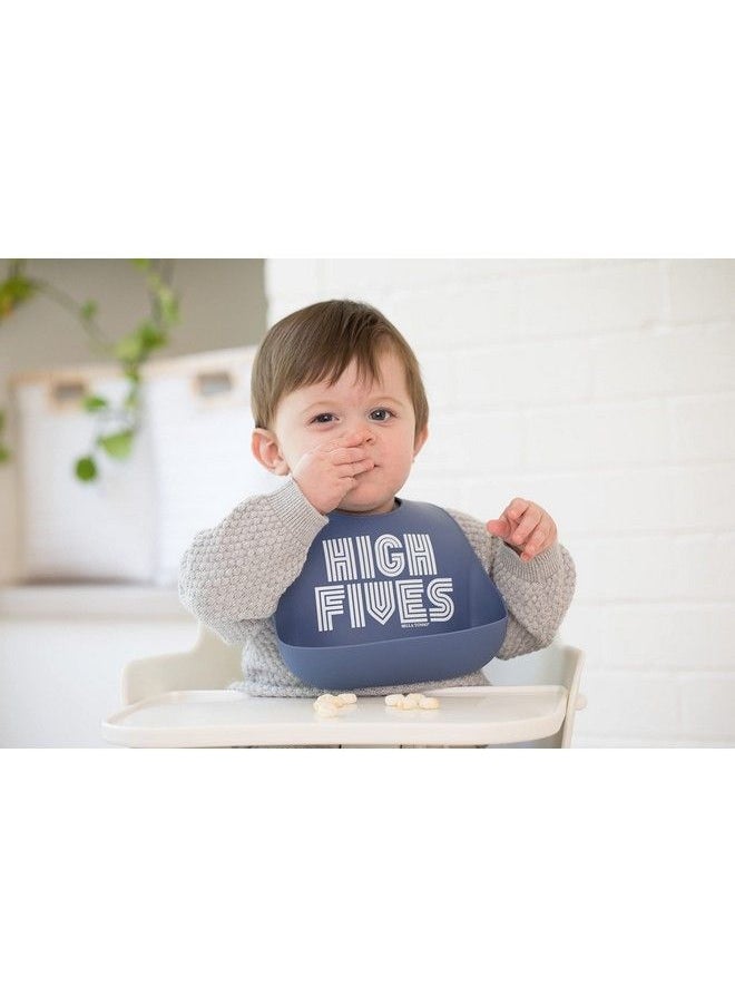 Bella Tunno Wonder Bib Adjustable Silicone Baby Bibs For Girls & Boys Durable And Waterproof Bpa Free Silicone High Fives  - Image 4