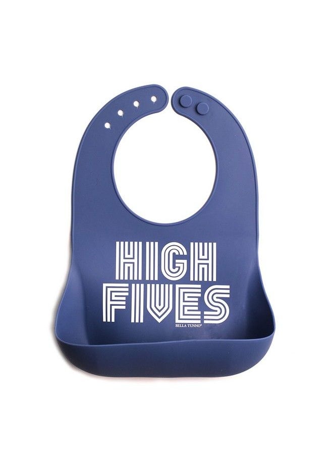 Bella Tunno Wonder Bib Adjustable Silicone Baby Bibs For Girls & Boys Durable And Waterproof Bpa Free Silicone High Fives  - Image 1