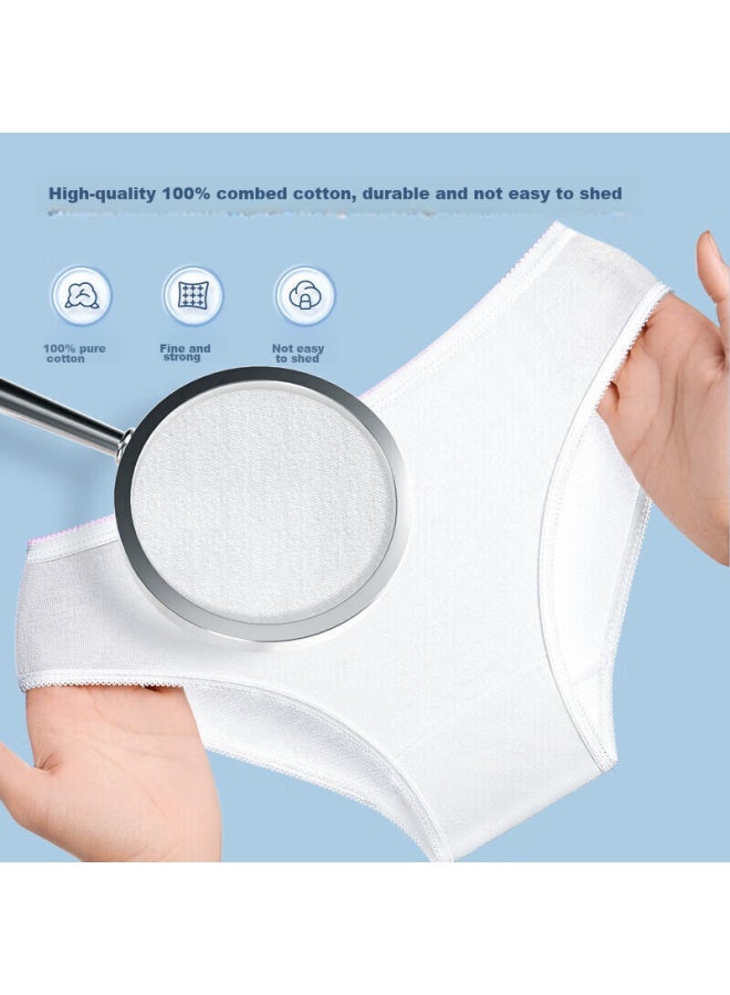 Free Go Freego Women's Disposable Underwear, Pure Cotton, Sterilized, No-wash, Daily-use, For Pregnant Women, Menstrual Period, Travel, 5-pack, Women's White, 3xl  - Image 5