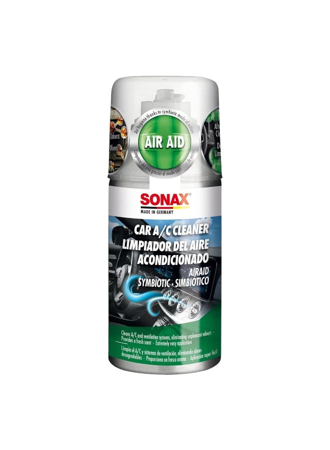SONAX Car A/C Cleaner 100ml Air Aid Symbiotic Spray for Vehicle Air Conditioning Ventilation System Odor Removal Evaporator Duct Cleaning Fresh Cabin Air Easy One Step Application Long Lasting Interior Air Hygiene Maintenance Care - Image 1