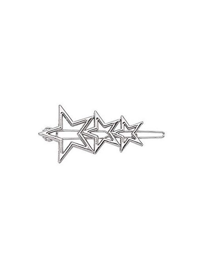 FOK Pack Of 5 Medium Metal Hollow Non Slip Hair Clutcher For Women Girls (Gold, Silver, Rose Gold, Black,) (Style 2)  - Image 3