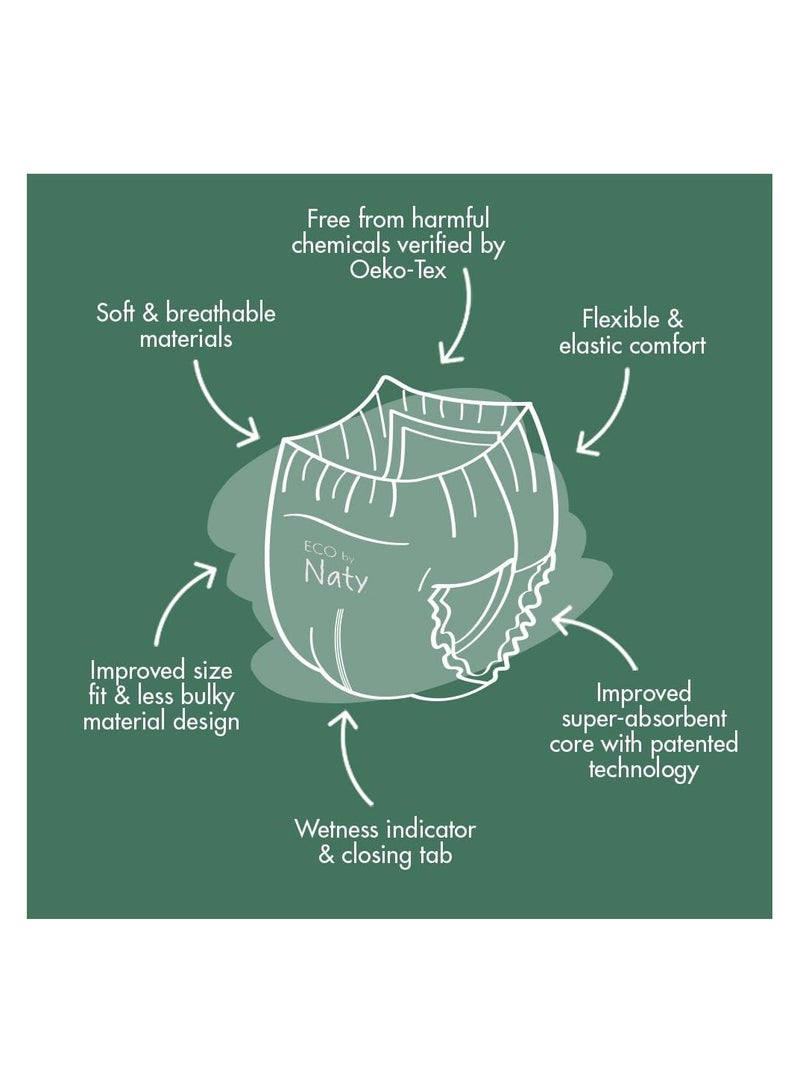 إيكو من ناتي حفاضات كلوت قابلة للسحب للتدريب على الذهاب للمرحاض، حجم 6، للأطفال بوزن 16 كجم وما فوق - 18 حفاضة - Image 3