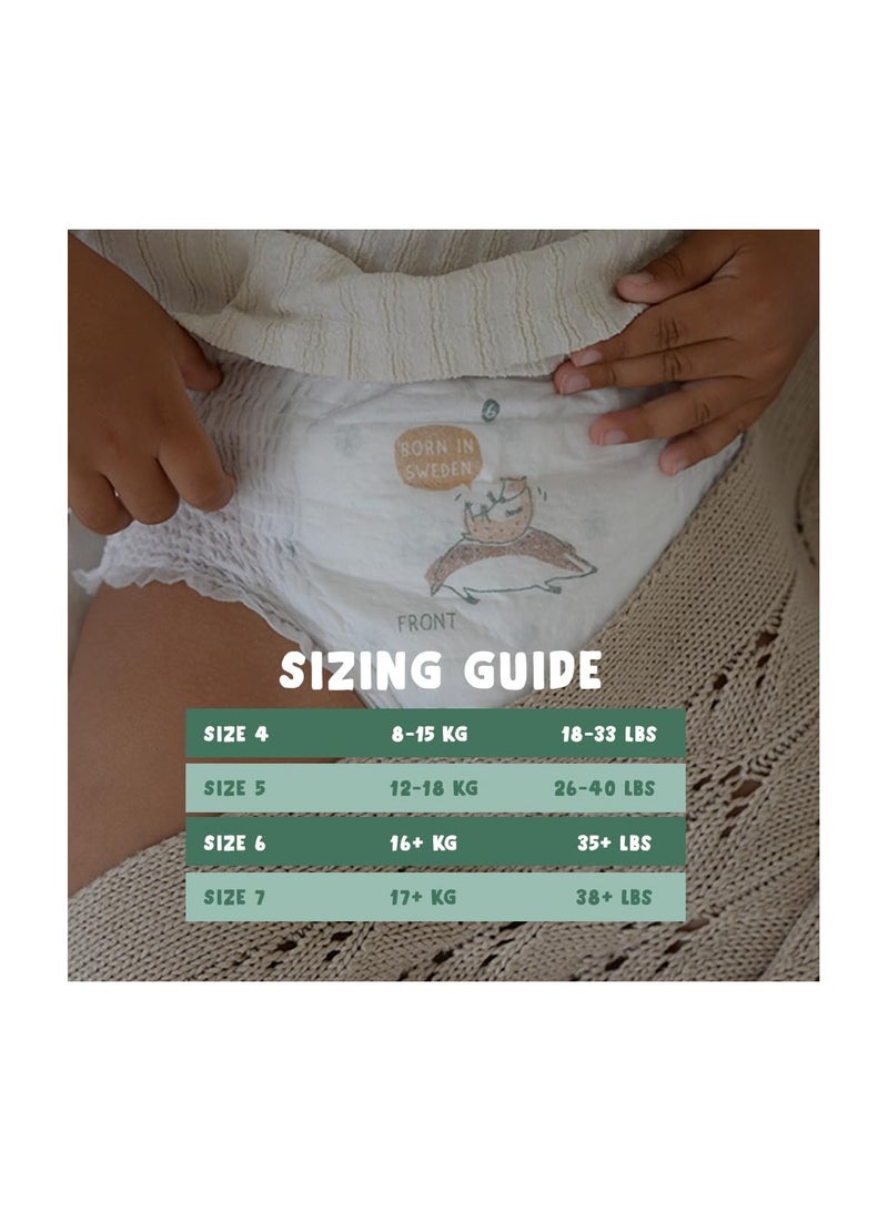 إيكو من ناتي حفاضات كلوت قابلة للسحب للتدريب على الذهاب للمرحاض، حجم 6، للأطفال بوزن 16 كجم وما فوق - 18 حفاضة - Image 4