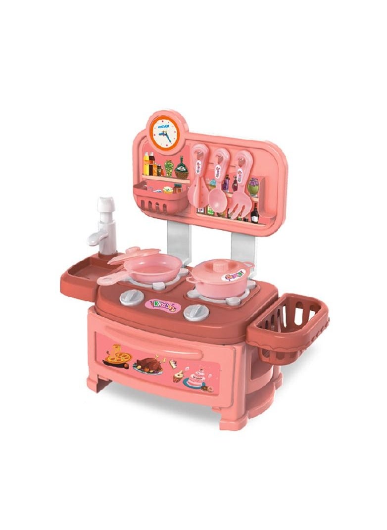 Swift Kitchen Toy Set Pretend Cooking Food Play Dinnerware Set Safe Cute Children Girl Toy Gift Fun Game Toy Kitchen  - Image 1