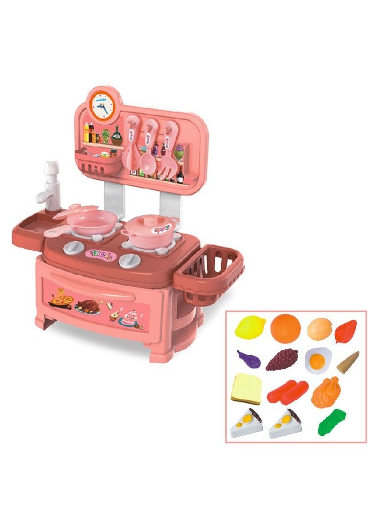 Swift Kitchen Toy Set Pretend Cooking Food Play Dinnerware Set Safe Cute Children Girl Toy Gift Fun Game Toy Kitchen  - Image 2