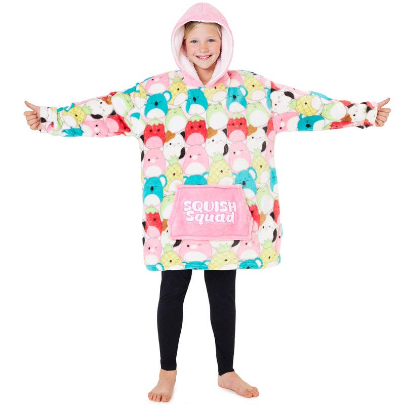 Squishmallows Blanket Hoodie for Girls  Teens  Fleece Oversized Wearable Blanket with Pocket  Cozy Loungewear Gifts for Girls Multi - Image 1