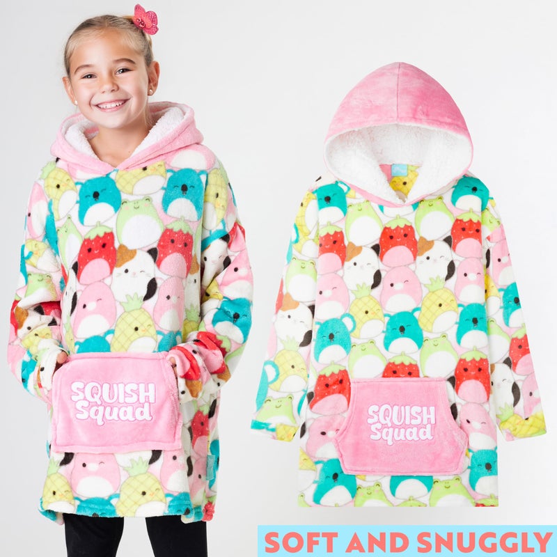 Squishmallows Blanket Hoodie for Girls  Teens  Fleece Oversized Wearable Blanket with Pocket  Cozy Loungewear Gifts for Girls Multi - Image 2