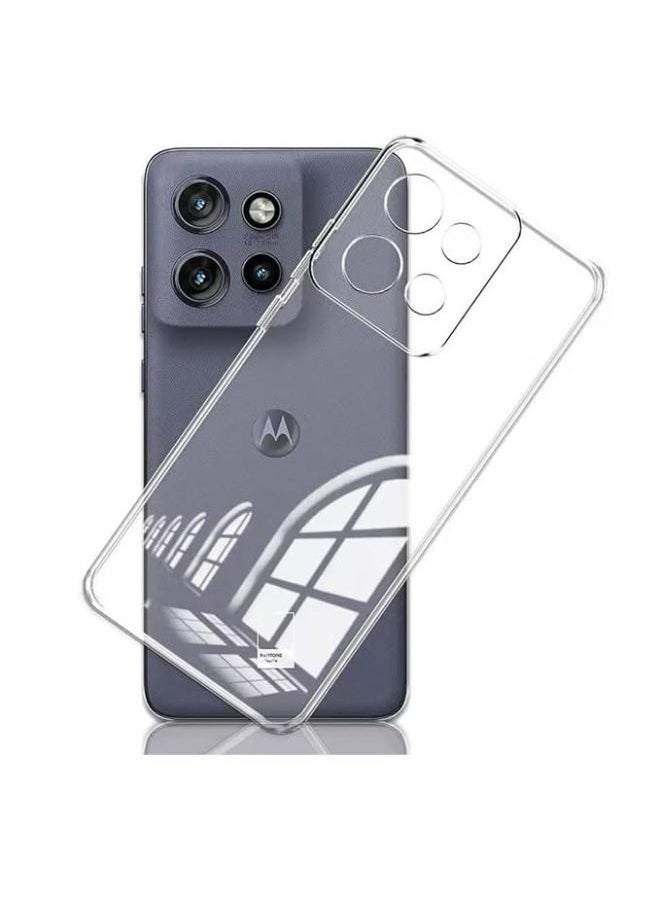 Generic - Clear Transparent TPU Case Compatible with Motorola Moto Edge 50 - Image 1