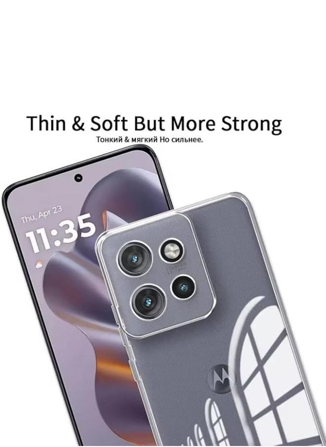Generic - Clear Transparent TPU Case Compatible with Motorola Moto Edge 50 - Image 1