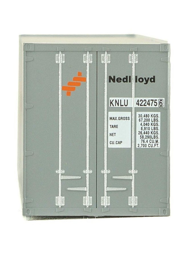 والترز سين ماستر نموذج مقياس Ho لـ Nedlloyd (رمادي برتقالي أسود) حاوية مموجة مقاس 40 بوصة مع سقف مسطح 9498219  - Image 4