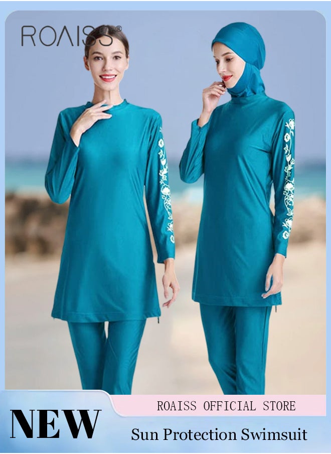 3 Piece Women Conservative Colorblock Swimsuit Set Muslim Sun Protection Swimwear Swimming Trousers Cap Ladies Loose Beachwear Dress Arab Clothing - pzsku/ZEE2C291C42C563B78C27Z/45/_/1729306866/74725efc-9289-473e-90ec-57f9056816e4