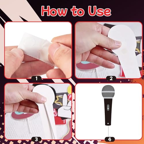 Paper Jazz 18pcs Rock and Roll Birthday Party Decorations Note Guitar Star Photo Booth Props Music Theme Party Supplies Music Party Decoration. - Image 3