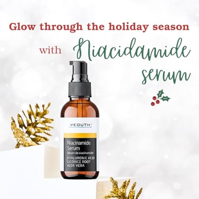 YEOUTH Niacinamide Serum for Face 10% with Hyaluronic Acid and Aloe Vera, Hydrating B3 Skin Care Face Serum for Women and Men, Hydrating Skincare Enhances the Look of Even-Toned Skin 2oz - Image 2