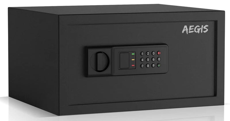 AEGIS 1.2 Cubic Feet Digital Safe Box, Electronic Keypad Lock Security Box for Home/Office, Steel Cash Safe with Override Keys, Cabinet Personal Lock Box for Business Money Valuables - Image 1