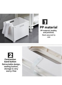 M MIAOYAN Bathroom toilet shower to put clean clothes daily household foldable storage basket multi-purpose wall-mounted storage basket  - Image 5