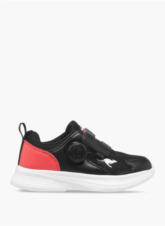 كانغاروس Boys' Panelled Sports Shoes with Hook and Loop Closure