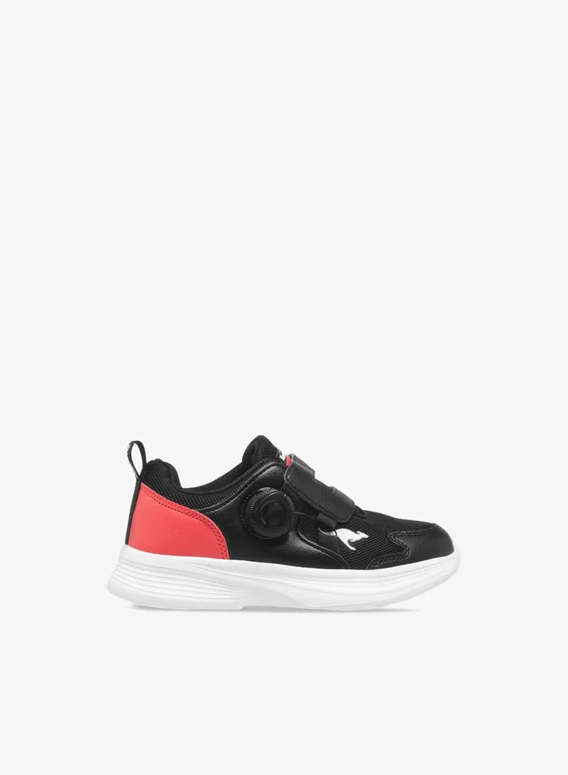 kangaROOS BLACK Boys' Panelled Sports Shoes with Hook and Loop Closure for Men | Best Price UAE