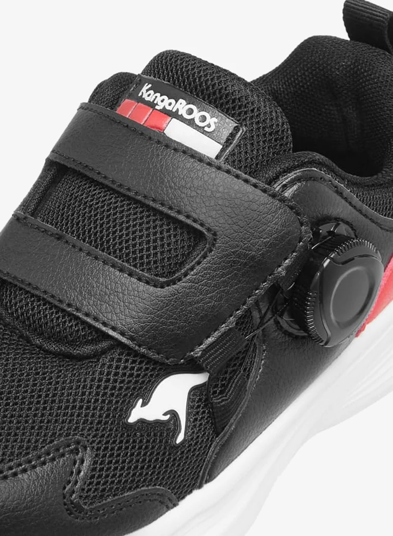 kangaROOS BLACK Boys' Panelled Sports Shoes with Hook and Loop Closure for Men | Best Price UAE