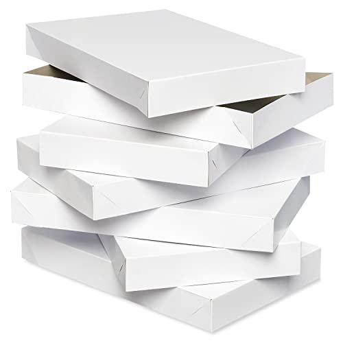 American Greetings White Shirt Boxes with Lids for Birthdays Holidays and All Occasions 6 Boxes 1475 x 95