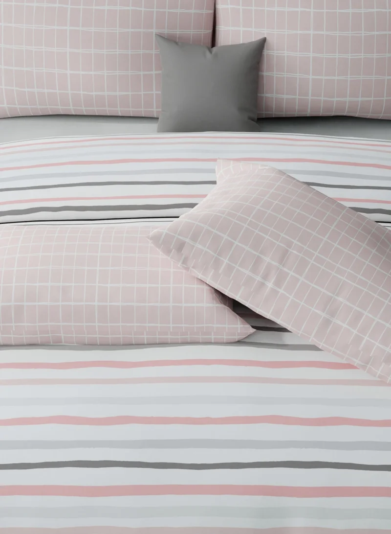 UNITED COLORS OF BENETTON United Colors of Benetton Boutique 300 TC Super King Bedsheet with 2 Pillow covers Blush Grey