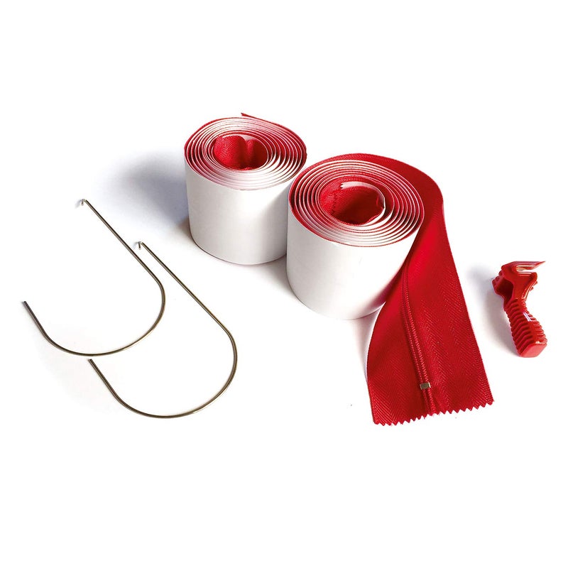 ZIPWALL ZipWall Heavy-Duty Zipper for Dust Barriers, 2-Pack, HDAZ2, 2 Pack, Red  - Image 1