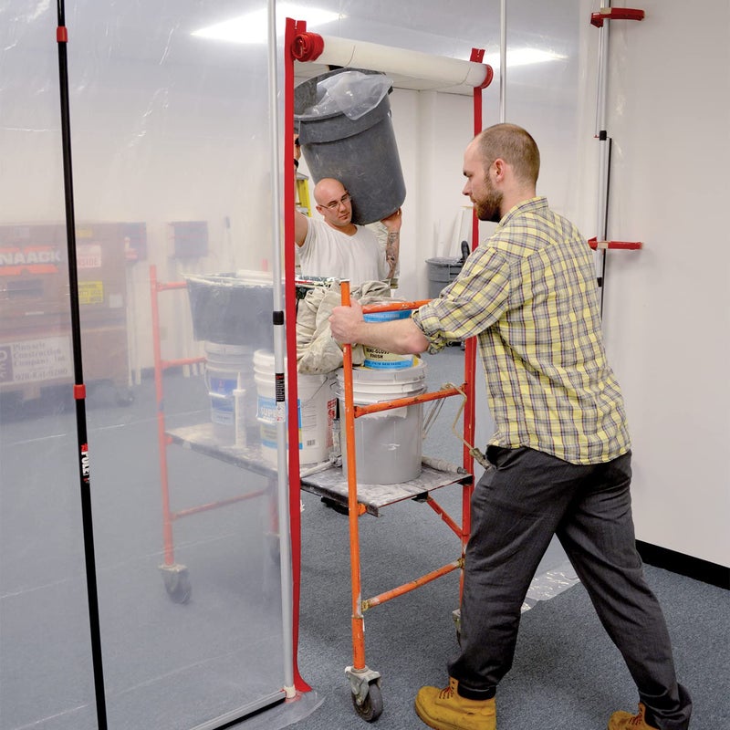 ZIPWALL ZipWall Heavy-Duty Zipper for Dust Barriers, 2-Pack, HDAZ2, 2 Pack, Red  - Image 3