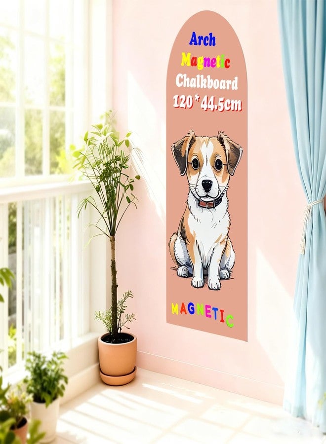 Lnepnw Arch Magnetic Chalkboard Wall Decal 47.2"x17.5" Self Adhesive Chalk Board Wallpaper for Home School Peel and Stick Chalkboard Magnet Contact Paper Roll Alternative Blackboard Paint - Image 1