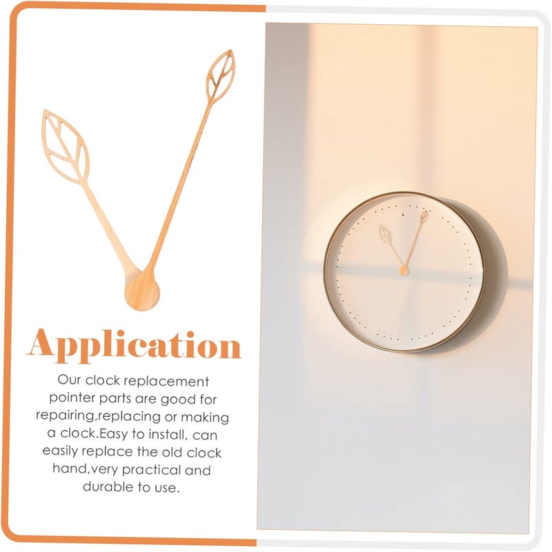 Uonlytech 4sets Wooden Wall Clock Hands Sturdy Wear-Resistant Pointers for Home Decor Clock - Image 2