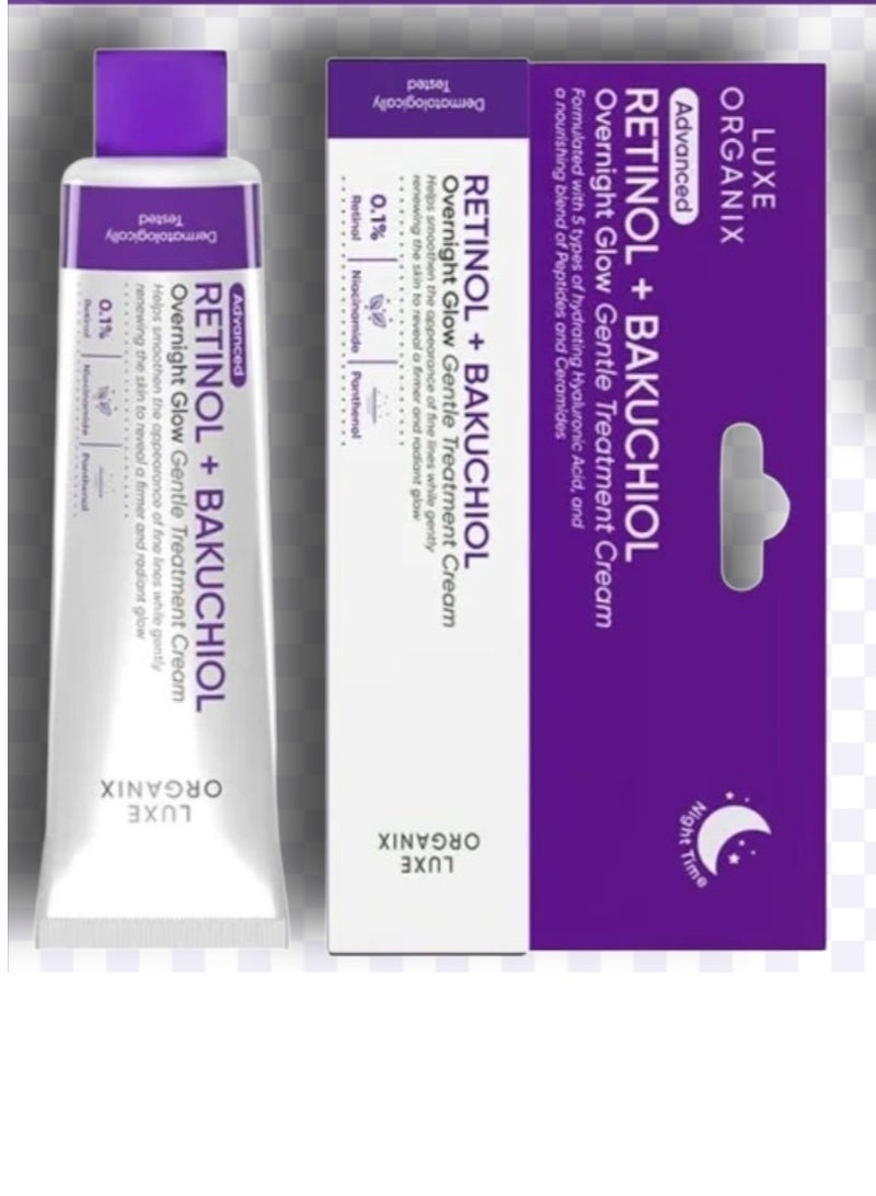 لوكس أورغانيكس كريم علاج لطيف للتوهج الليلي بالريتينول + باكوتشيول - 30 جم - Image 2