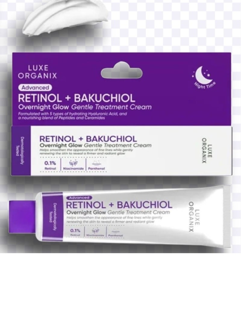 لوكس أورغانيكس كريم علاج لطيف للتوهج الليلي بالريتينول + باكوتشيول - 30 جم - Image 3