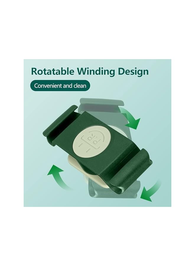 promass Cord Organizer for Kitchen Appliance, 4 Pcs Rotatable Appliance Cord Holder, Cables Power Cords Management Clips, Self-Adhesive Cord Wrap Organizers, Wire Keeper Around for Home Office - Image 3