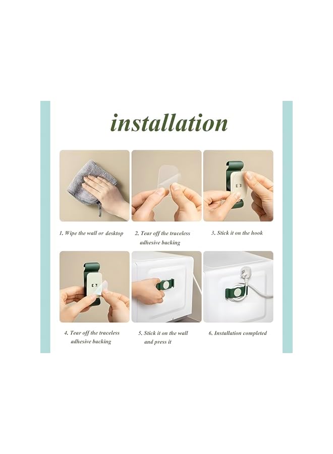 promass Cord Organizer for Kitchen Appliance, 4 Pcs Rotatable Appliance Cord Holder, Cables Power Cords Management Clips, Self-Adhesive Cord Wrap Organizers, Wire Keeper Around for Home Office - Image 5