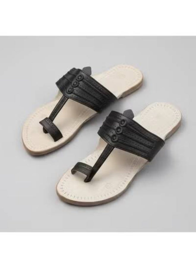 niira.co NIIRA Veer Kolhapuri Chappal for Men | Handcrafted Traditional Leather Sandals | Ethnic Slip-On Footwear for Festivals, Weddings & Daily Wear - Image 1