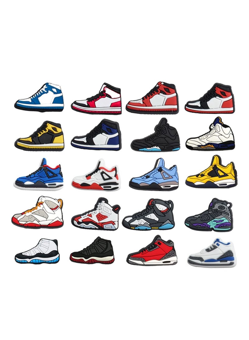 Excefore Crocs Charms 20 Pcs Shoe Charms ​Basketball Jibbitz Croc Accessories for Shoe Buckle, Party Favors Decoration Charm for Women Girls Men Party Favor Wristband - Image 1