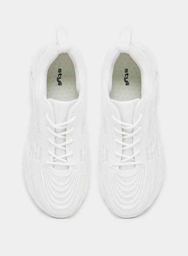 Styli Lace Up Chunky Sole Sneakers
