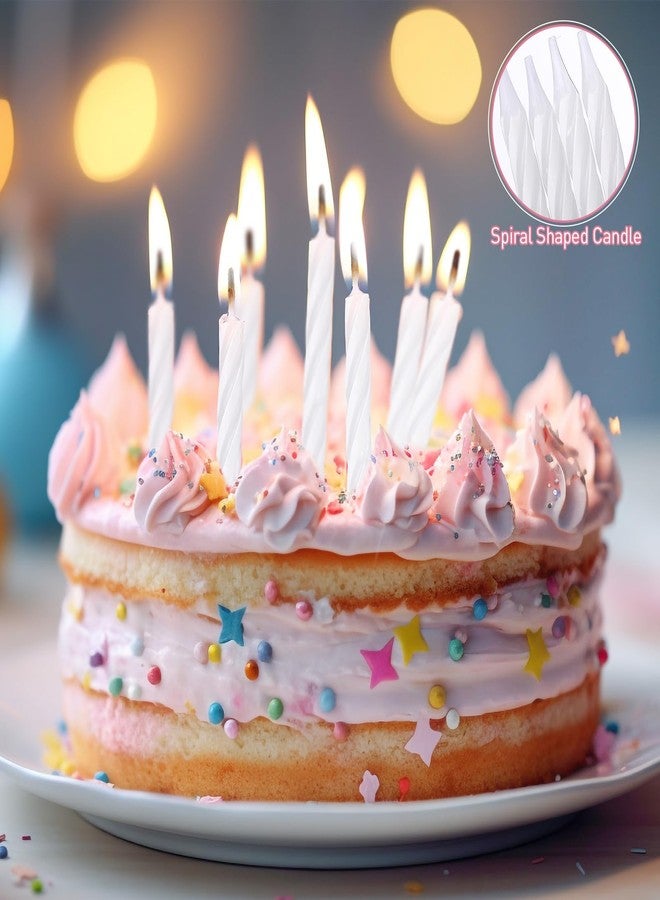 MTLEE Spiral Birthday Candles Colorful Cake Paraffin Candles for Celebrating Birthday Cake Decorations for Holiday Party(1 Color,288 Pcs) - Image 5
